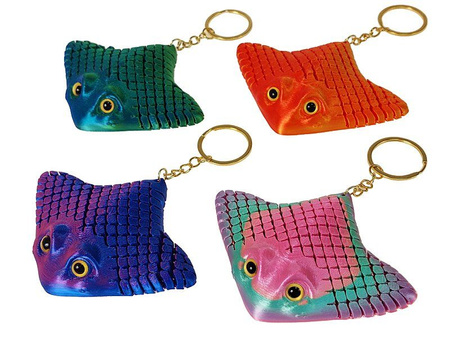 Brelok płaszczka 3D 11x9cm; 14x10cm, PVC (3/621602 )