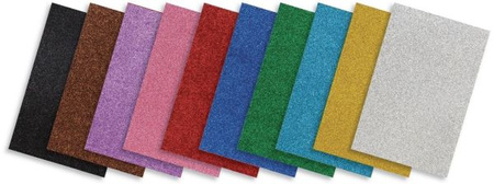 Pianka samoprzylepna KPBS-4406 brokatowa A4 op.10kol./10ark.