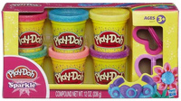 Play-Doh Błyszczące Tuby 6 sztuk