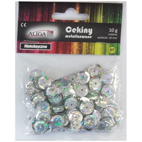 CEKINY HOLOG 8MM 10G SREBRO