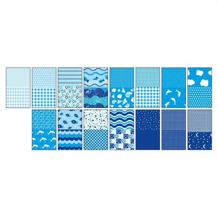 Happy Color Blok z motywami BLUE, 80g/m2, A4, 15 ark, 30 motywów