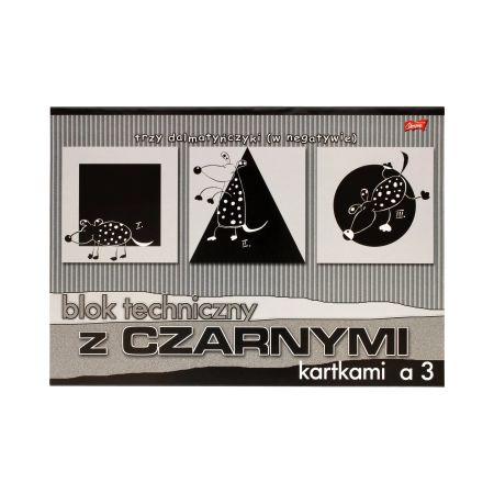 Unipap Blok techniczny A3 czarne kartki, 180g