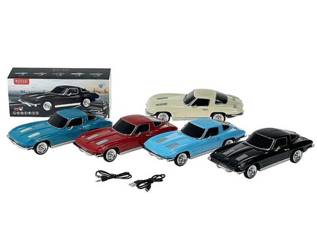 głośnik metalowy - auto 26x10cm, Bluetooth, z kablem USB, z radiem; 28x12x9cm