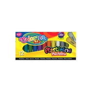 PLASTELINA  OKRĄGŁA 12 KOLORÓW+ ZŁOTA I SREBNA @