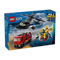 Klocki LEGO City 60462 Zestaw z helikopterem, wozem strażackim i łodzią podwodną