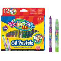 KREDKI 12KOLORÓW PASTELE OLEJNE WYKRĘCANE