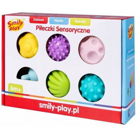 Smily Play Piłeczki sensoryczne 6szt.