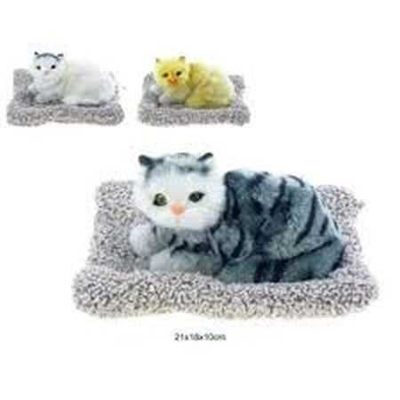 D43587 / FIGURKA DEKORACYJNA kot na poduszce (150)