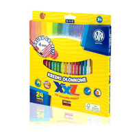 KREDKI OŁÓWKOWE 24KOLORÓW HEKSAGONALNE  LID 4MM