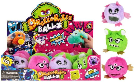 ZABAWKA WYCISKANA PLUSZ MONSTER 10CM MIX3