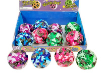 piłeczka śred.6cm, dobrze odbijająca się, display 12szt; 25,5x18,5x7cm