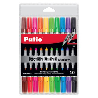 Flamastry Dwustronne 10 kolorów Patio