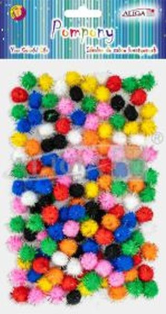 Pompony PM-3489 mix kolorów op.150szt. śr.1,3cm