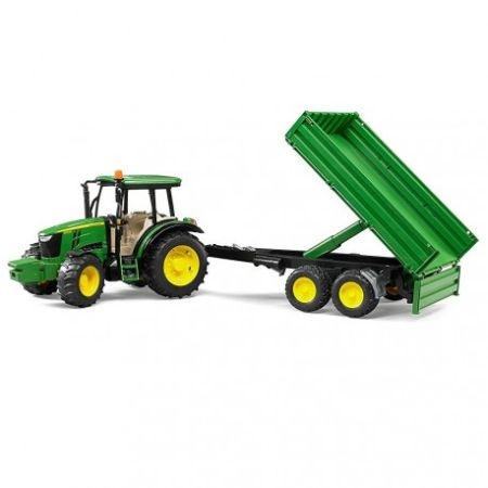 Traktor JOHN DEERE 5115M Z  PRZYCZEPĄ 02108 Bruder