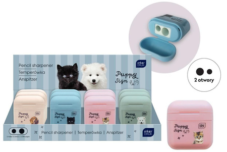 Interdruk Temperówka podwójna z pojemnikiem Puppy Sign