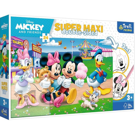 Puzzle Super Maxi 24 el. Mickey Double Sided