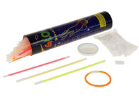 bransoletki łamane fluo 21cm, świecące w ciemności, 100szt w tubie 28x6cm, z łącznikami (3/602656 )