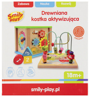 Kostka edukacyjna drewniana 5w1 akcesoria 20x19x18 SMILY PLAY SP84944 AN