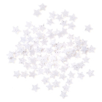 GWIAZDKI Z BROKATEM 1,1CM 96SZT  białe