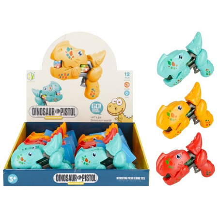 PISTOLET B/O DINO 13CM MC MIX3 DISP 12/108/216