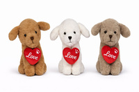 PIES z sercem 'Kocham Cię' Walentynki 15cm  (mix 3 kolory)