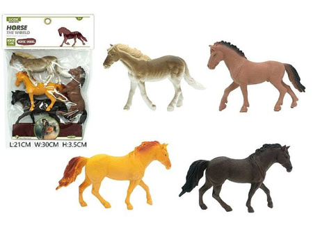 zestaw 4 koni 10cm; 30x21x4cm, PVC