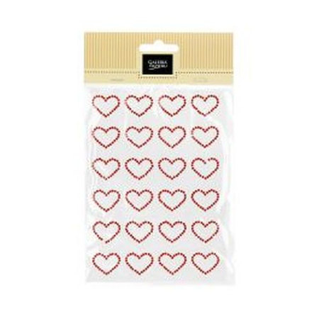 Kryształki samoprzylepne SERCA, 24 szt./op., czerwony