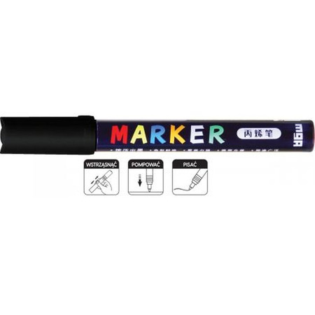 Marker akrylowy 1-2 mm, czarny, MG