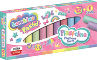 Plastelina Pastelowa 12 kolorów +1gratis Bambino