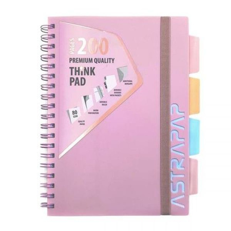 Kołozeszyt PP ASTRAPAP Pastel B5 - mix kołorów