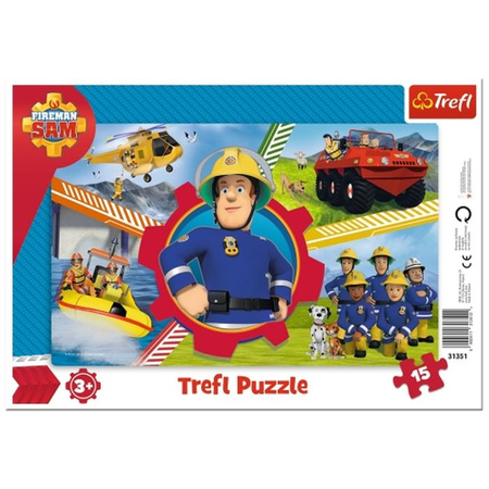 Puzzle Ramkowe Strażak Sam 15 el. Trefl