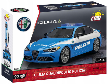 Klocki Cobi Zestaw Alfa Romeo Giulia Quadrifoglio Polizia (93el.)