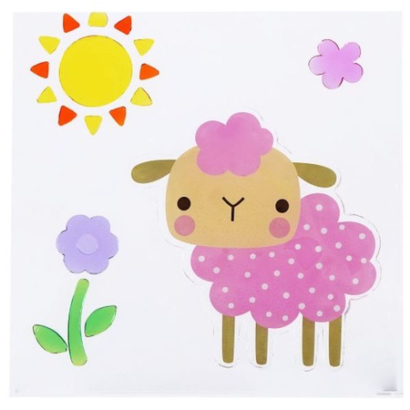 Żelowa naklejka na okno - baranek