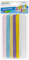 Patyczki drewniane dekoracyjne kolorowe pastelowe 25 szt. 20 cm CRAFT WITH FUN 555390