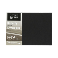 Koperta C6 Gładki czarny K., 120g/m2, op/10szt.