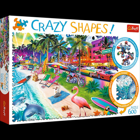 PUZZLE 600 CRAZY SHAPES PLAŻA W MIA