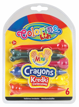 KREDKI 6KOLORÓW ZWIERZĄTKA ŚWIECOWE