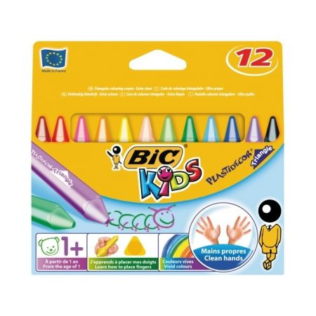 Bic Kredki Plastikowe Decor Triangle 12 sztuk