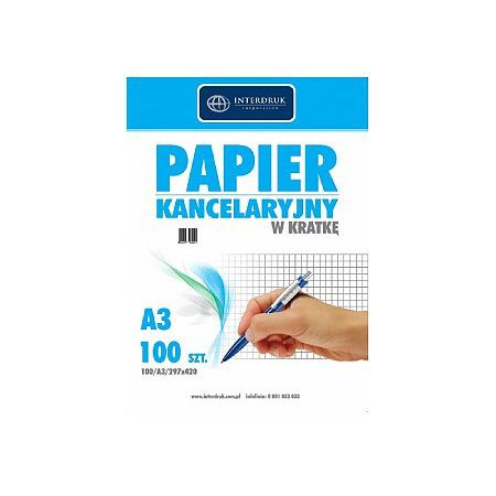 PAPIER KANCELARYJNY A3 100 KRATKA @