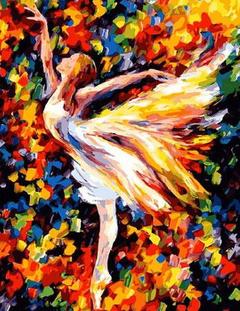 MALOWANIE PO NR. BALETNICA KOLOR MALARSTWO PAK 15  40 x 50