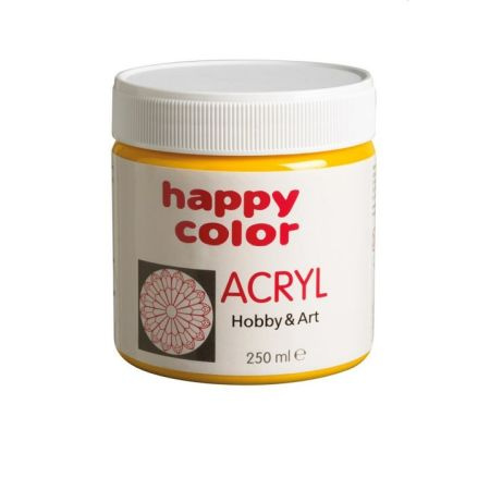 Farba akrylowa 250 ml, ciemny żółty Happy Color