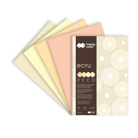 Happy color Blok kreatywny- deco ECRU odcienie beżu, A4-170g