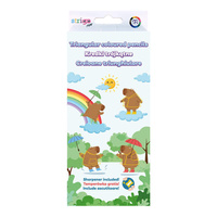 Kredki ołówkowe trójkątne STRIGO z serii Kapibara, temperówka, 12 kolorów