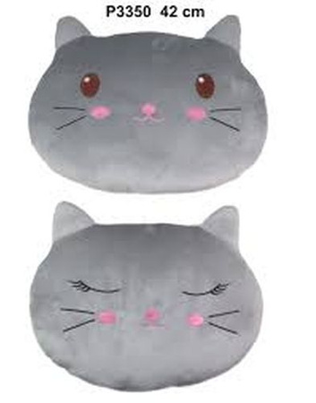 PODUSZKA KOT SZARY2 ASST MIX 42 CM  170620  S