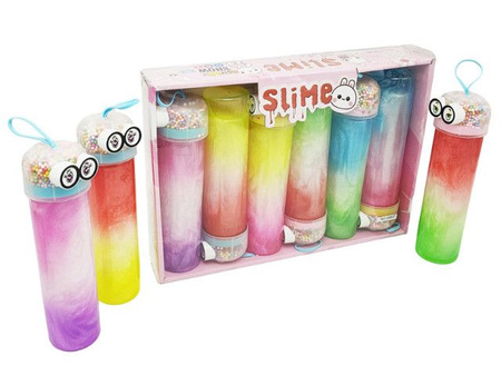 Slime, duża butelka z oczkami, mix koloró