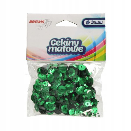 Cekiny matowe 8mm M70 zielone