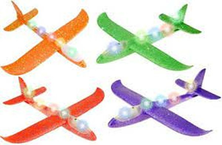 SAMOLOT STYROPIAN ZE ŚWIATŁEM