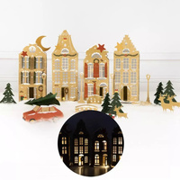 Świąteczne domki DIY (z lampkami LED i markerem)