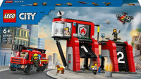 Klocki LEGO City - Remiza strażacka z wozem strażackim 60414