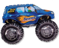 Balon foliowy 24' FX - 'Samochód TWISTER' (niebieski), pakowany